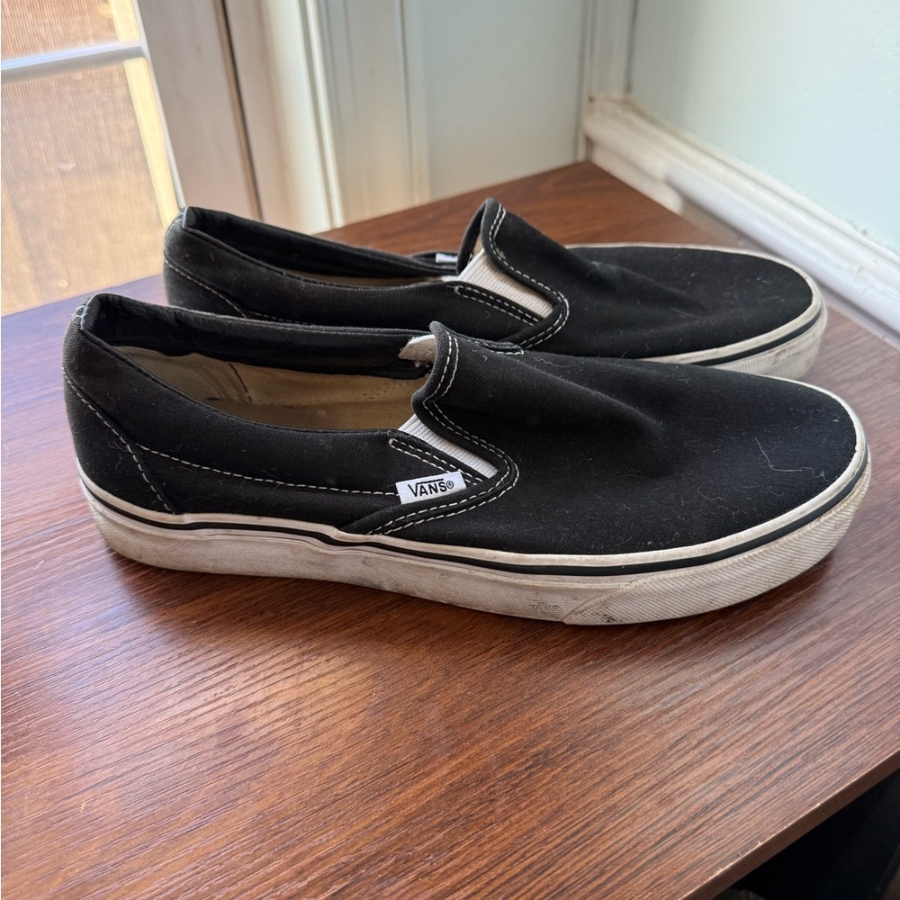 Vans Classic Black Canvas Slip-Ons